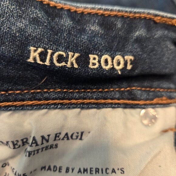 BUNDLE - 2 FOR 1 WOMENS AMERICN EAGLE SUPER STRETCH KICK BOOT DENIM JEANS - WOW! - Picture 11 of 12